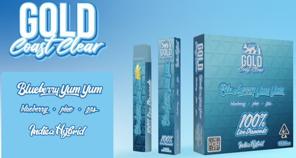 Gold Coast Clear Blueberry Yum Yum 2G Live Diamonds Disposable