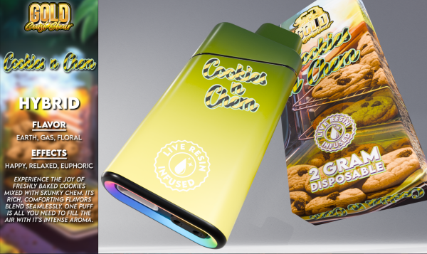 Gold Coast Clear Cookies N Chem 2g Live Resin Infused Gen 2 Disposable