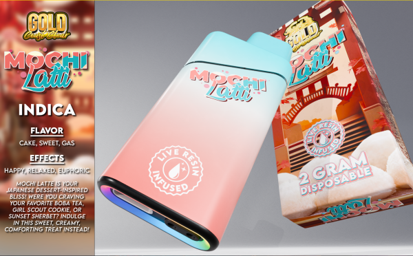 Gold Coast Clear Mochi Latti 2g Live Resin Infused Gen 2 Disposable