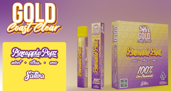Gold Coast Clear Pineapple Popz 2G Live Diamonds Disposable