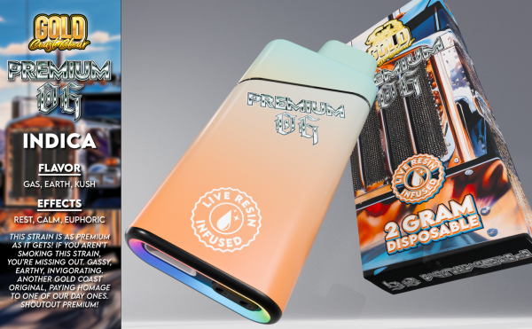 Gold Coast Clear Premium OG 2g Live Resin Infused Gen 2 Disposable