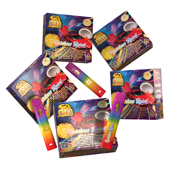 RAINBOW ROAD 2G Live Resin Disposable Gold Coast Clear RAINBOW ROAD 2G Live Resin Disposable