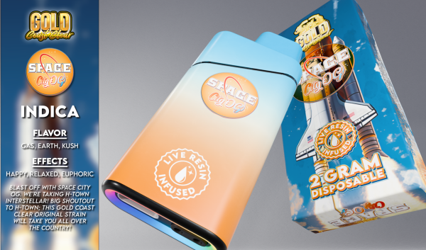 Gold Coast Clear Space City OG 2g Live Resin Infused Gen 2 Disposable
