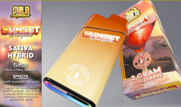 Gold Coast Clear Sunset Daiquiri 2g Live Resin Infused Gen 2 Disposable