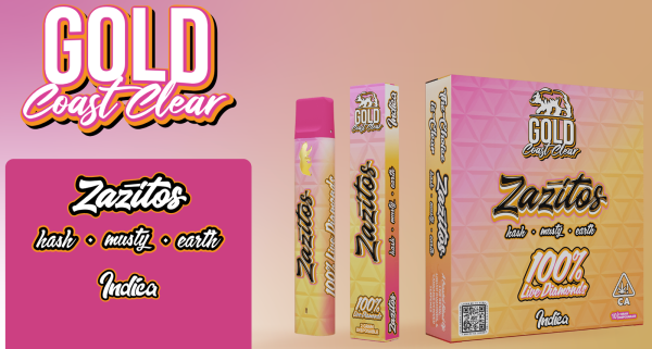 Zazitos 2G Live Diamonds Disposable Gold Coast Clear Zazitos 2G Live Diamonds Disposable